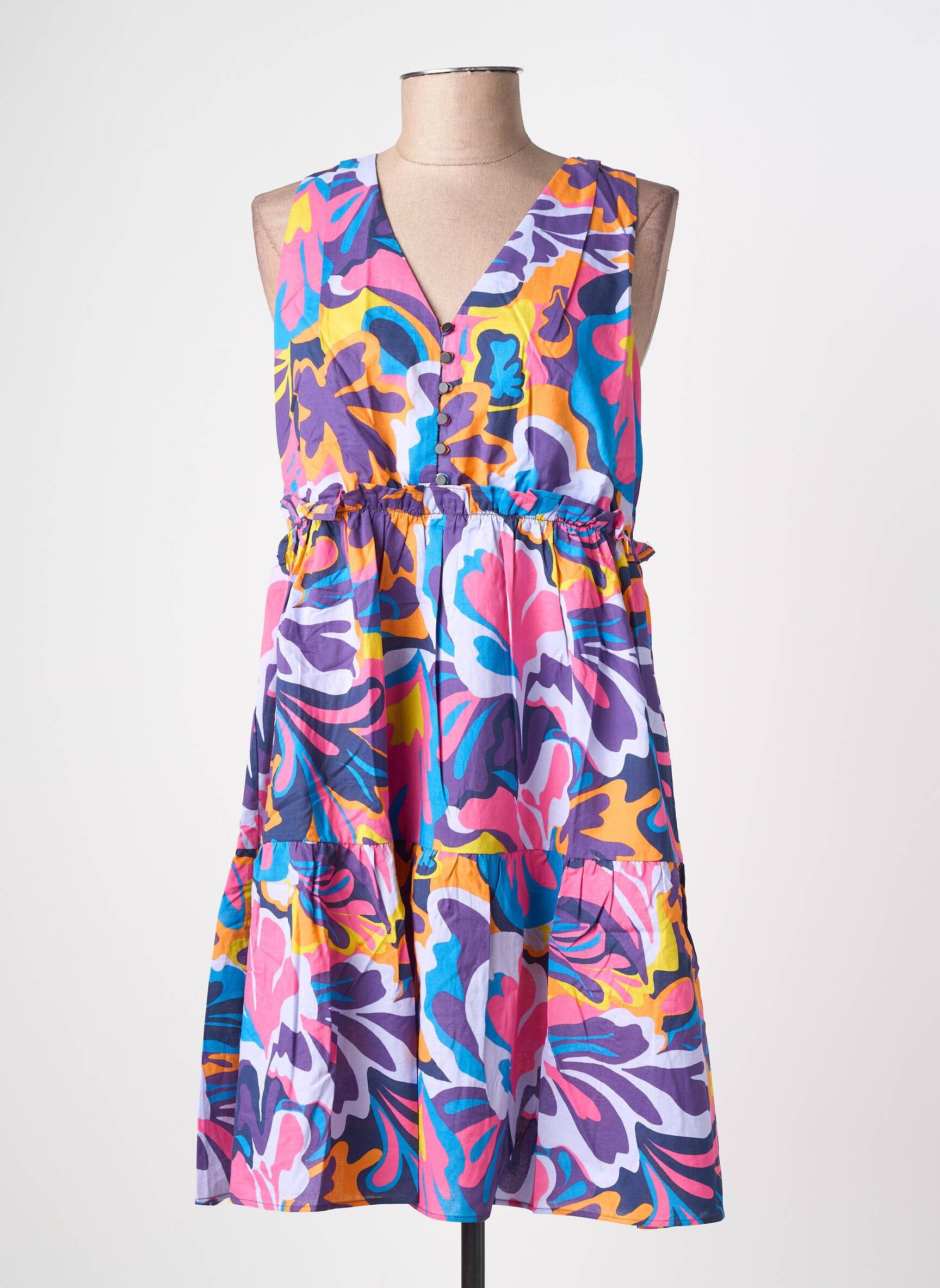 Rochie scurtă fără mâneci fără mâneci violet C'EST BEAU LA VIE femeie