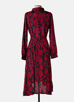 Rochie lungă mâneci lungi mâneci lungi roșu KAFFE femeie