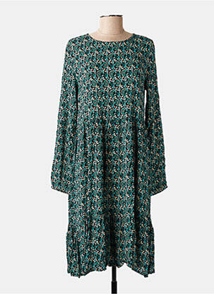 Rochie midi croială fluidă mâneci lungi verde KAFFE femeie