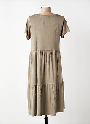 Rochie midi mâneci scurte mâneci scurte verde KAFFE femeie