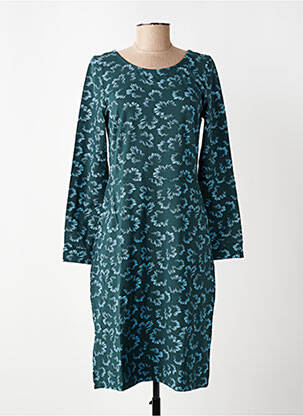 Rochie midi imprimeu fantezie mâneci lungi verde ZILCH femeie