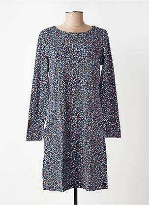 Rochie midi imprimeu fantezie mâneci lungi albastru LILY & ME femeie