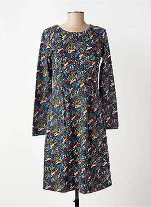 Rochie midi imprimeu floral mâneci lungi albastru LILY & ME femeie