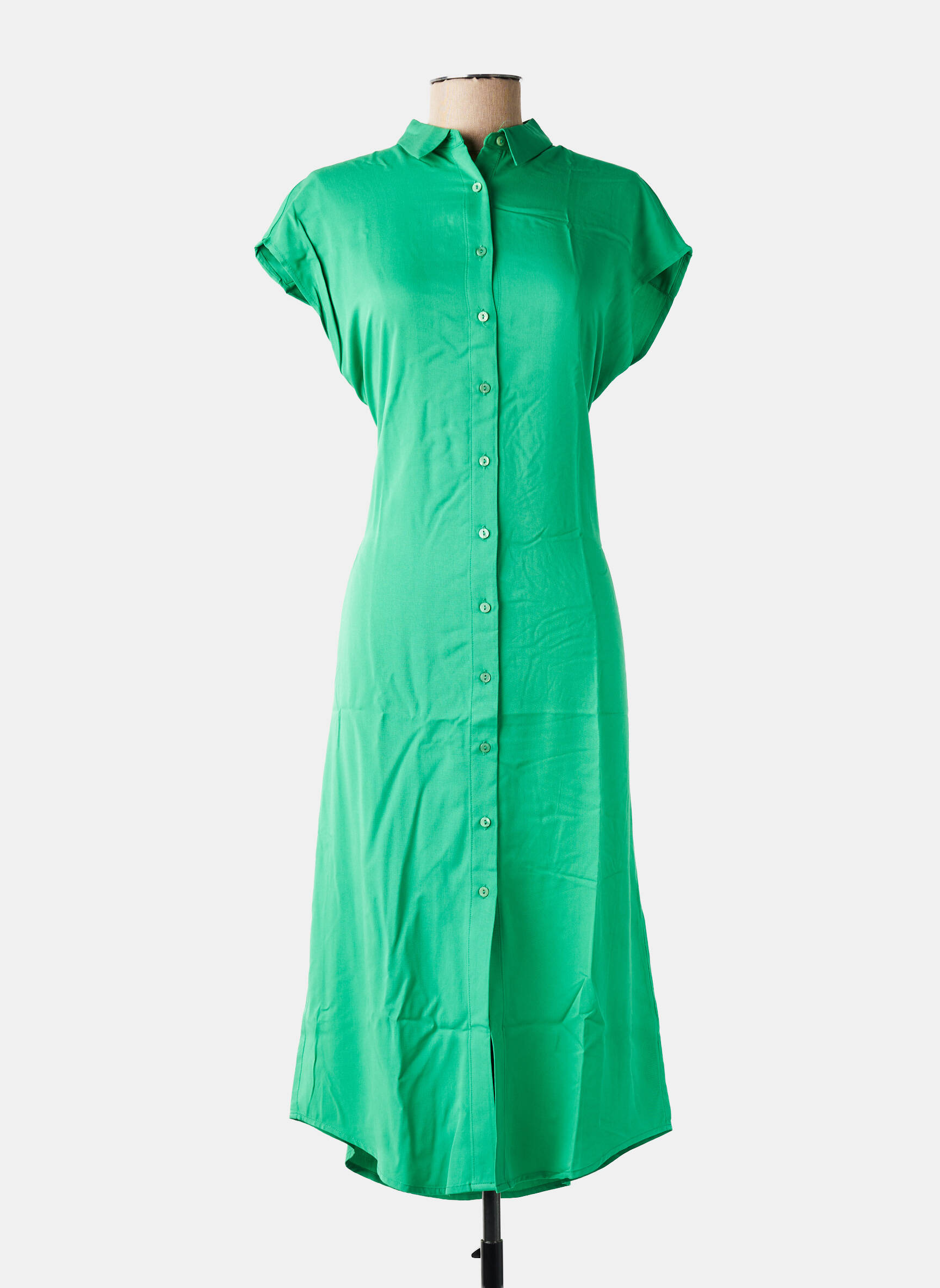 Rochie midi mâneci scurte mâneci scurte verde LPB LES PETITES BOMBES  femeie