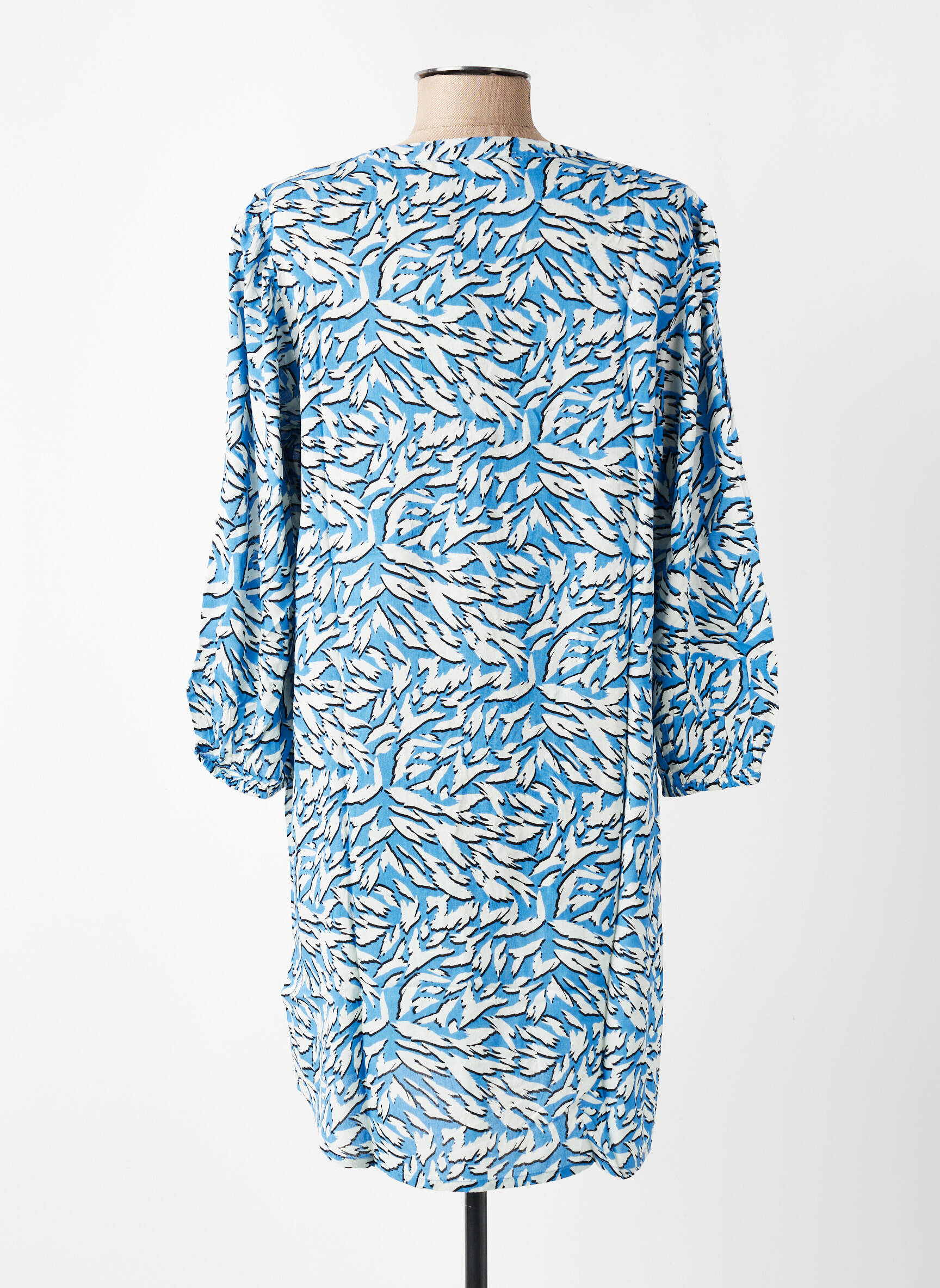 Rochie scurtă mâneci lungi mâneci lungi albastru KAFFE femeie