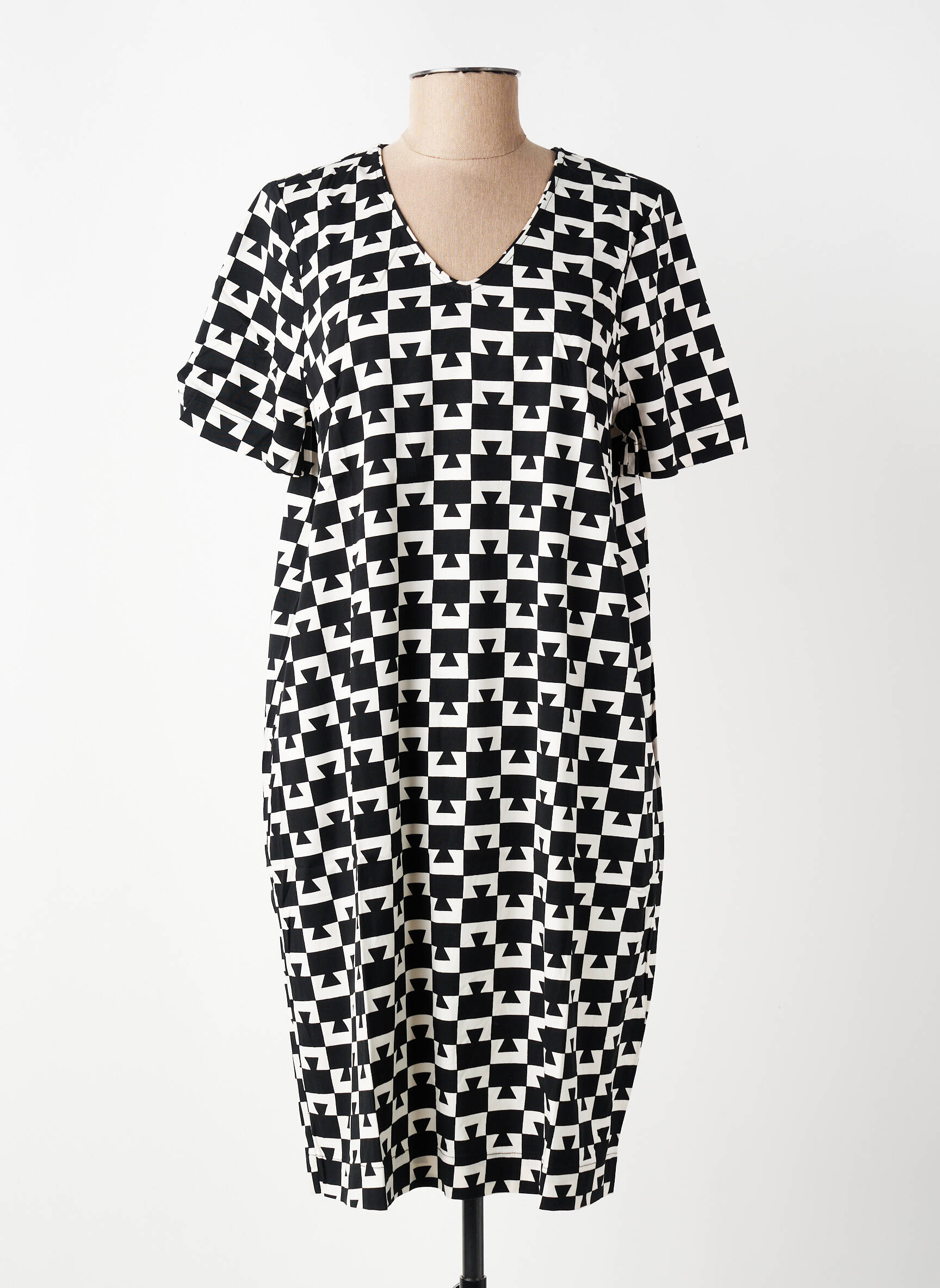 Rochie scurtă mâneci scurte mâneci scurte negru ZILCH femeie