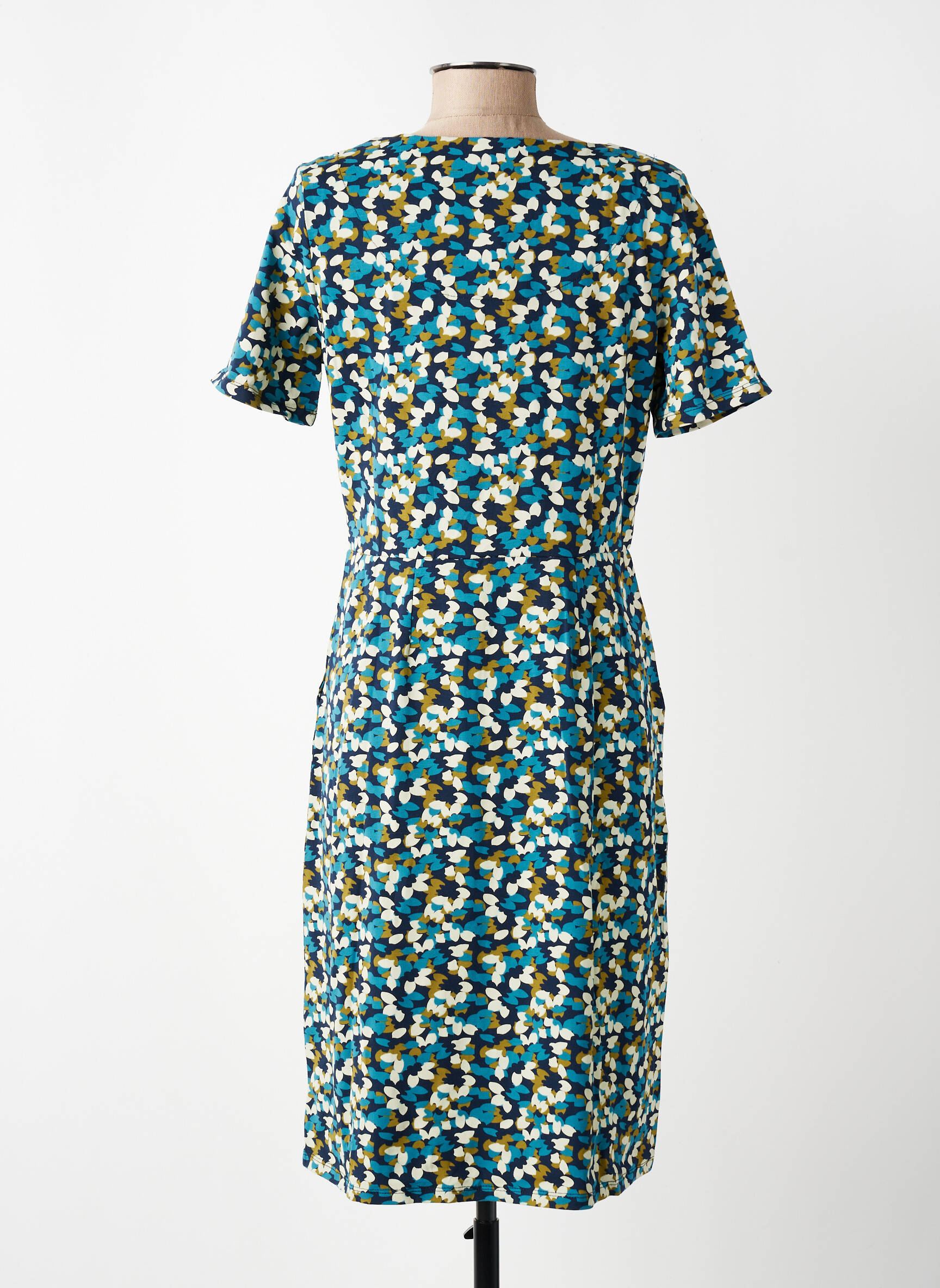 Rochie midi mâneci scurte mâneci scurte albastru ZILCH femeie