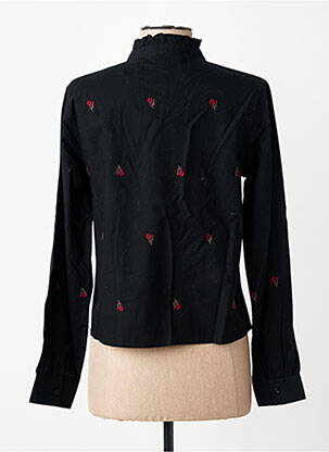 Cămașă imprimeu floral mâneci lungi negru ONLY femeie