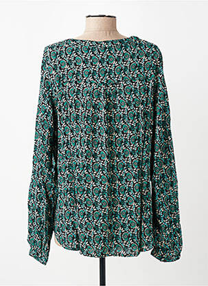 Top țesătură crep mâneci lungi verde KAFFE femeie