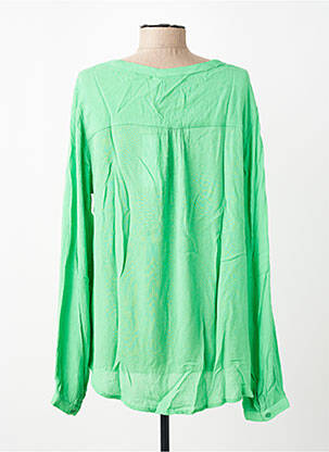 Top țesătură crep mâneci lungi verde KAFFE femeie