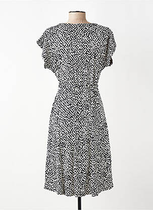 Rochie midi croială fluidă mâneci scurte negru KAFFE femeie