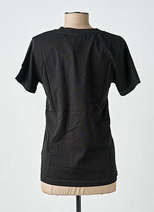 Tricou croială dreaptă mâneci scurte negru KAFFE femeie