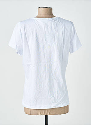 Tricou imprimeu fantezie mâneci scurte alb PIECES femeie
