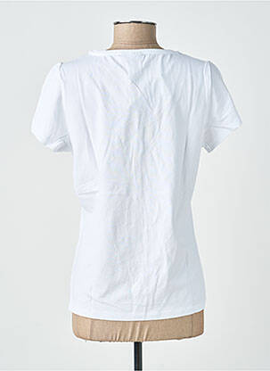 Tricou imprimeu fantezie mâneci scurte alb PIECES femeie
