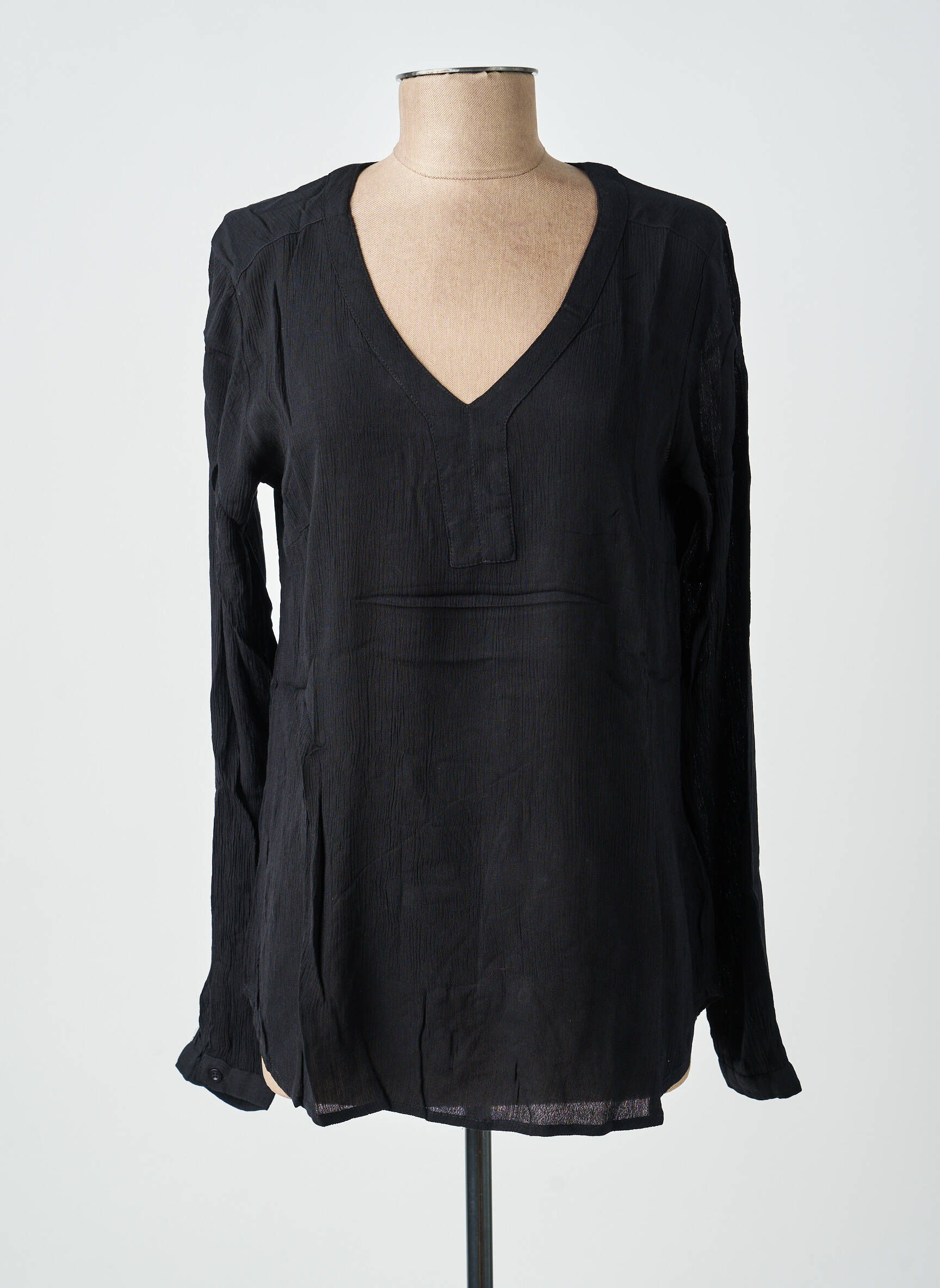 Top mâneci lungi mâneci lungi negru KAFFE femeie