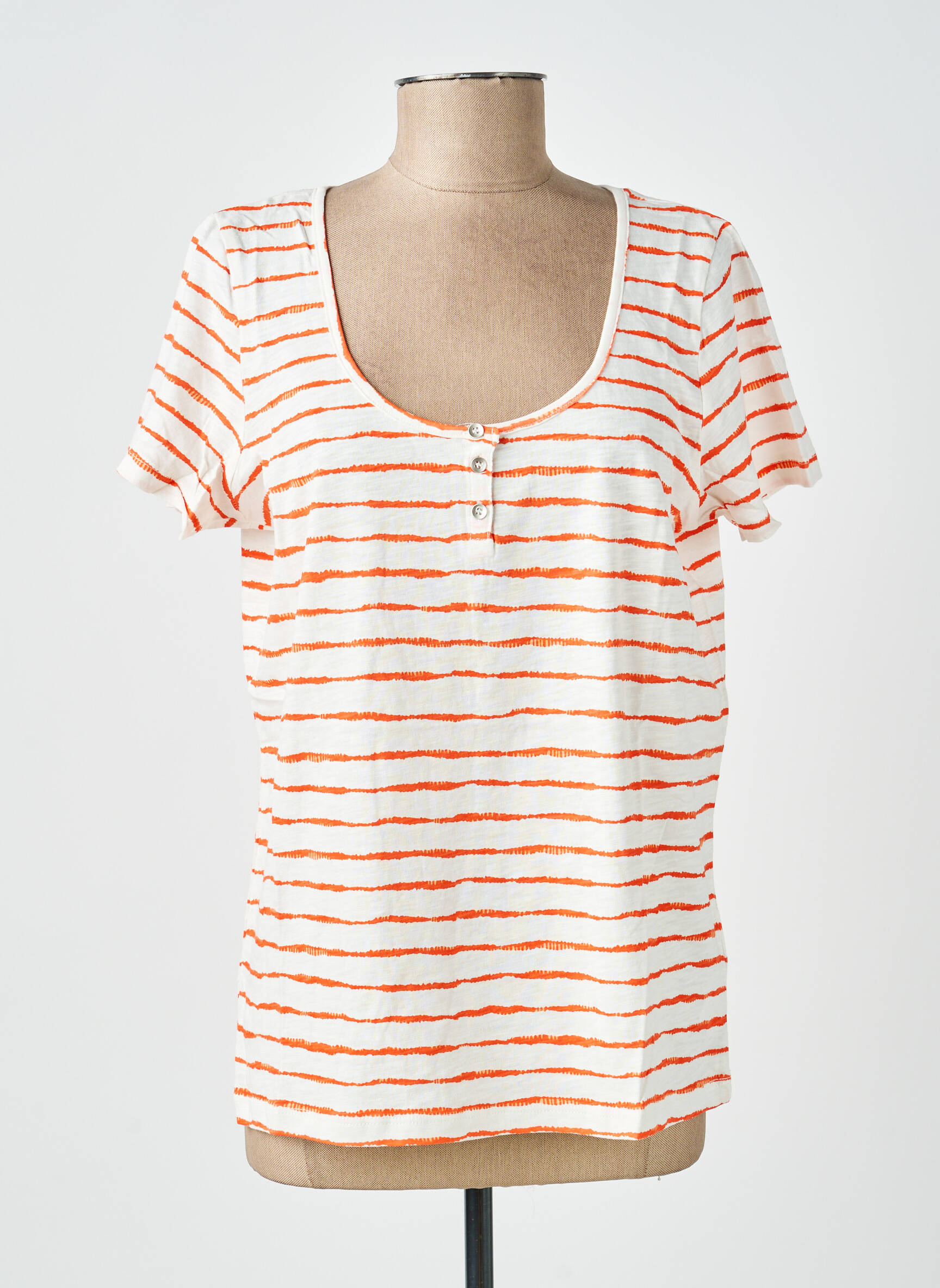 Tricou croială dreaptă mâneci scurte portocalie LPB LES PETITES BOMBES  femeie