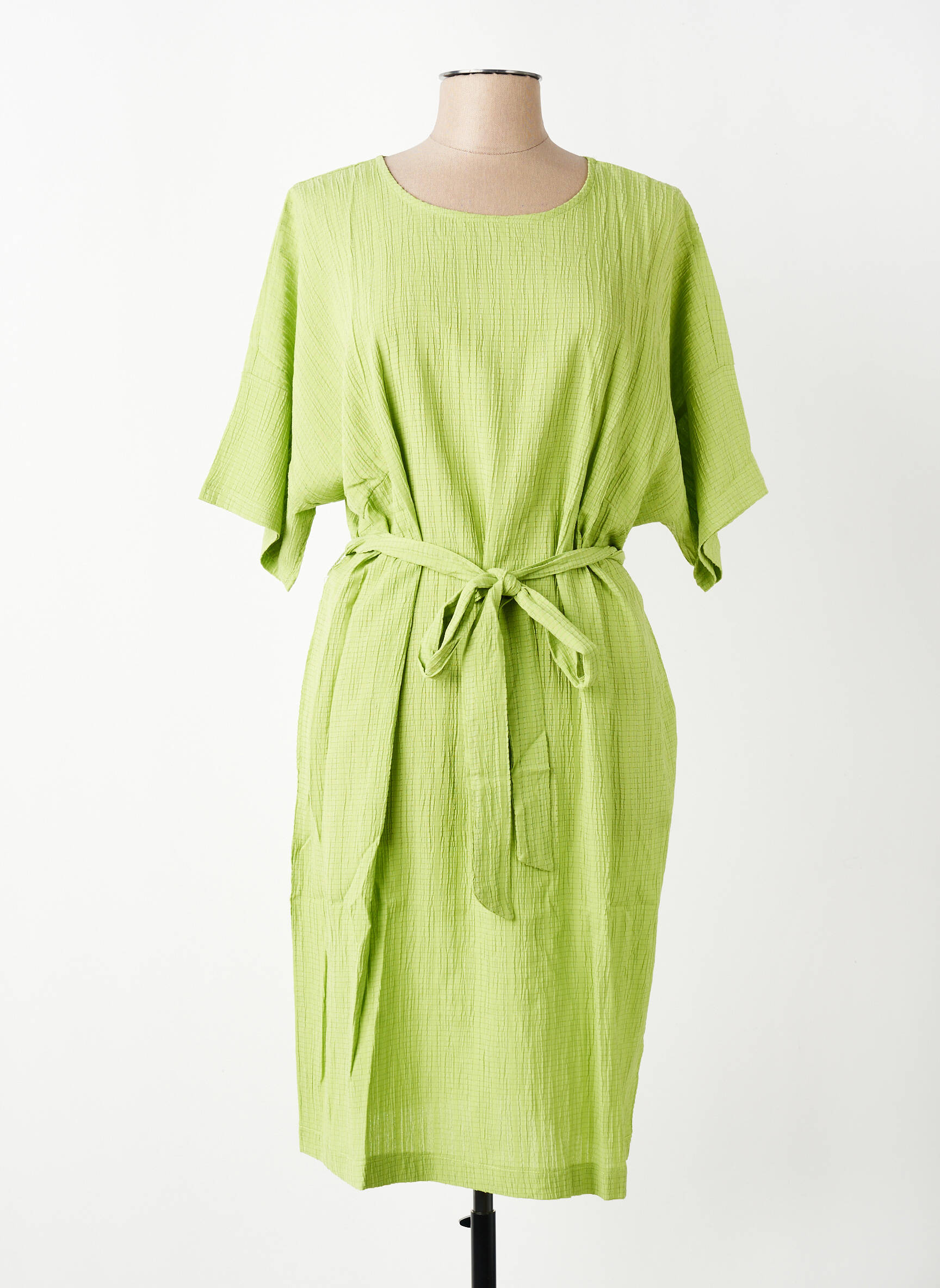 Rochie midi mâneci 3/4 mâneci 3/4 verde ZHENZI femeie