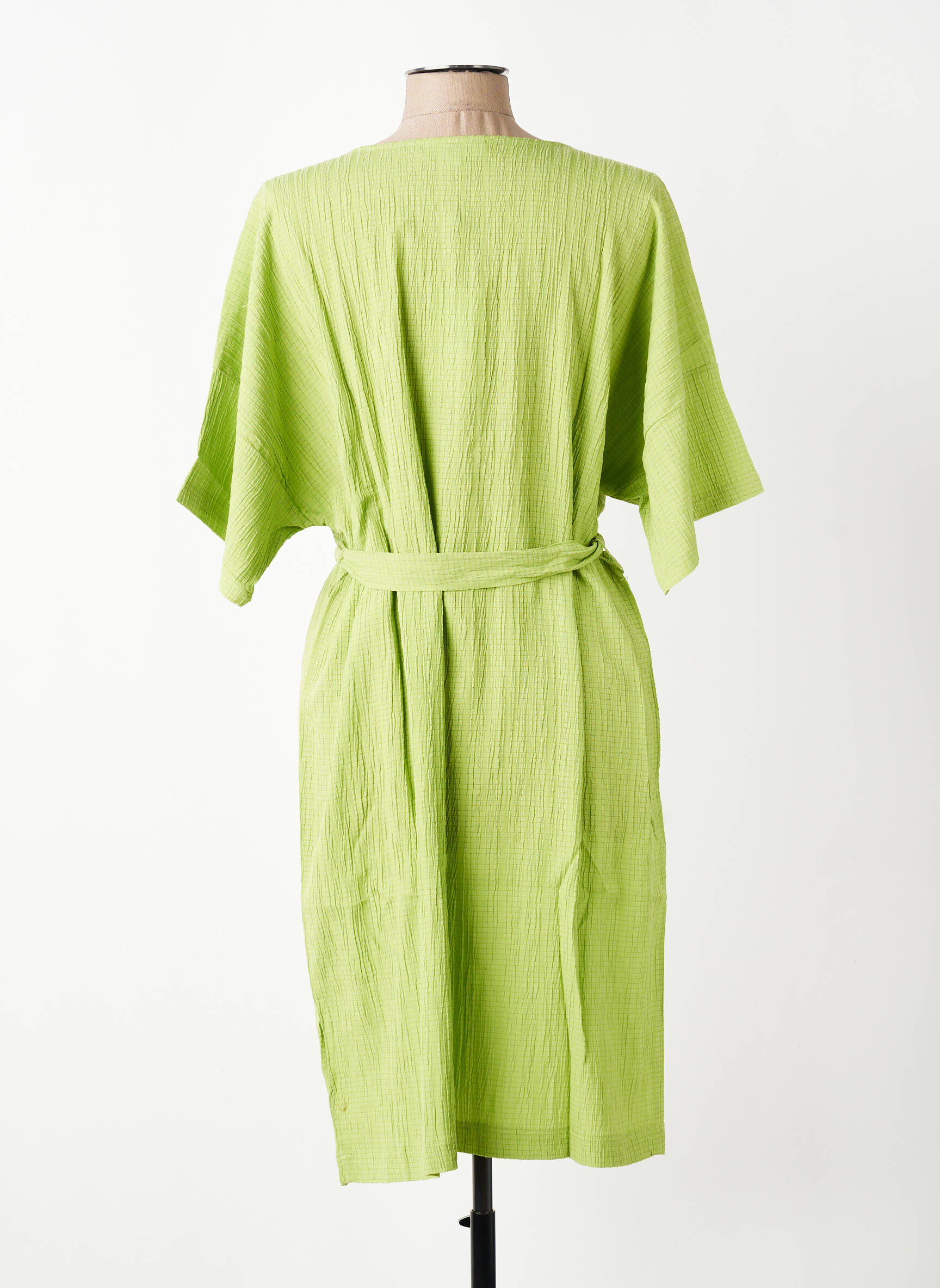 Rochie midi mâneci 3/4 mâneci 3/4 verde ZHENZI femeie