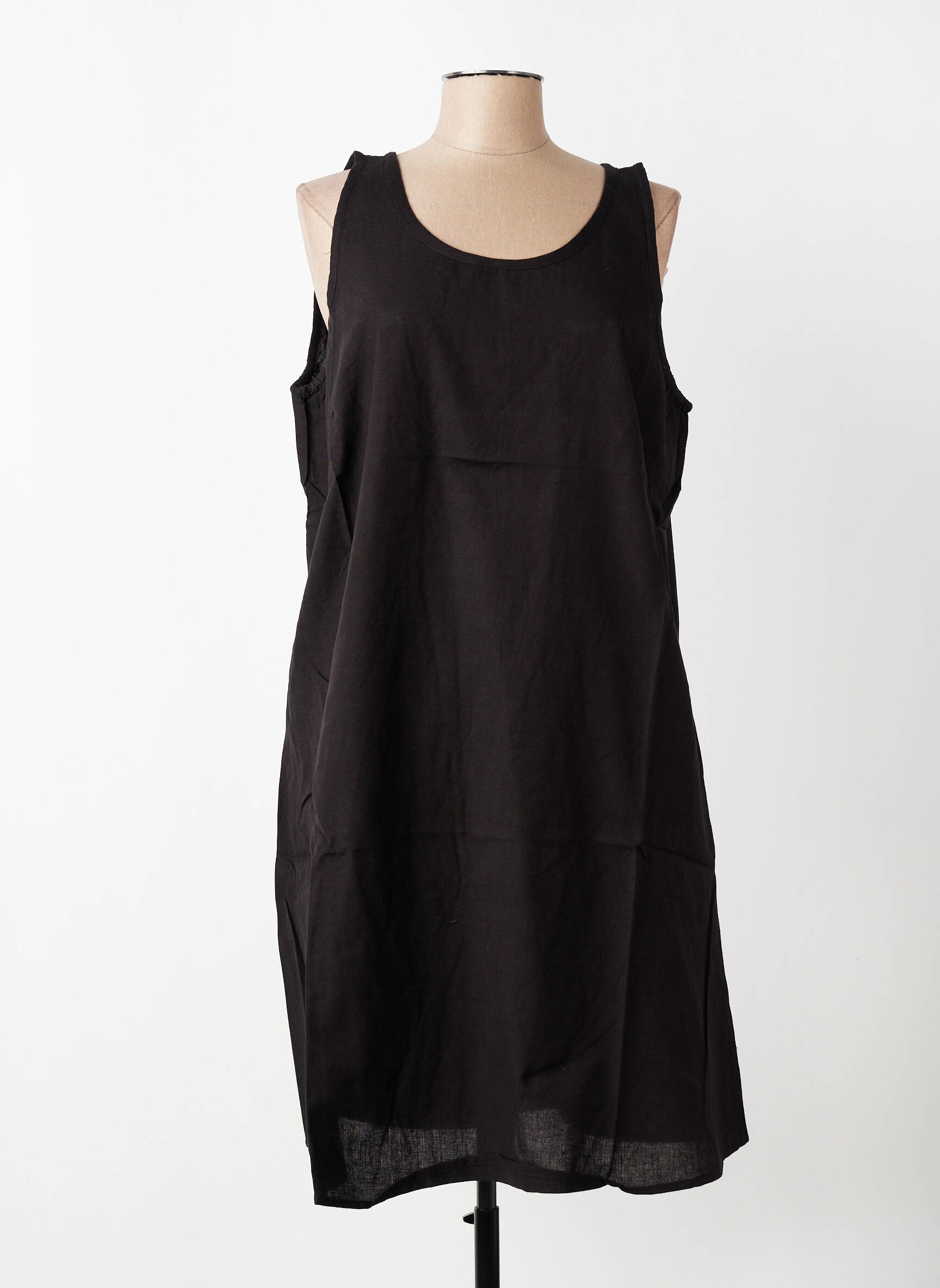 Rochie midi fără mâneci fără mâneci negru ZHENZI femeie