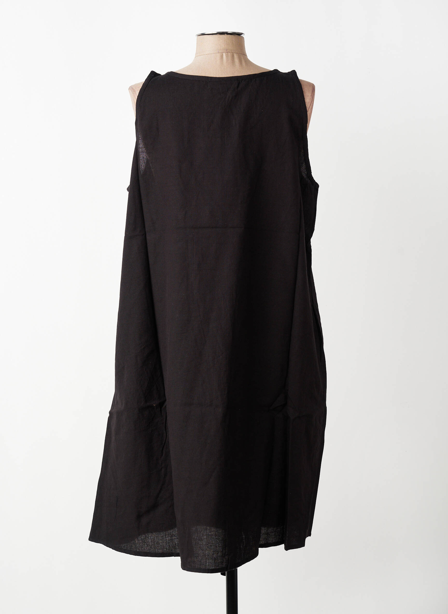 Rochie midi fără mâneci fără mâneci negru ZHENZI femeie