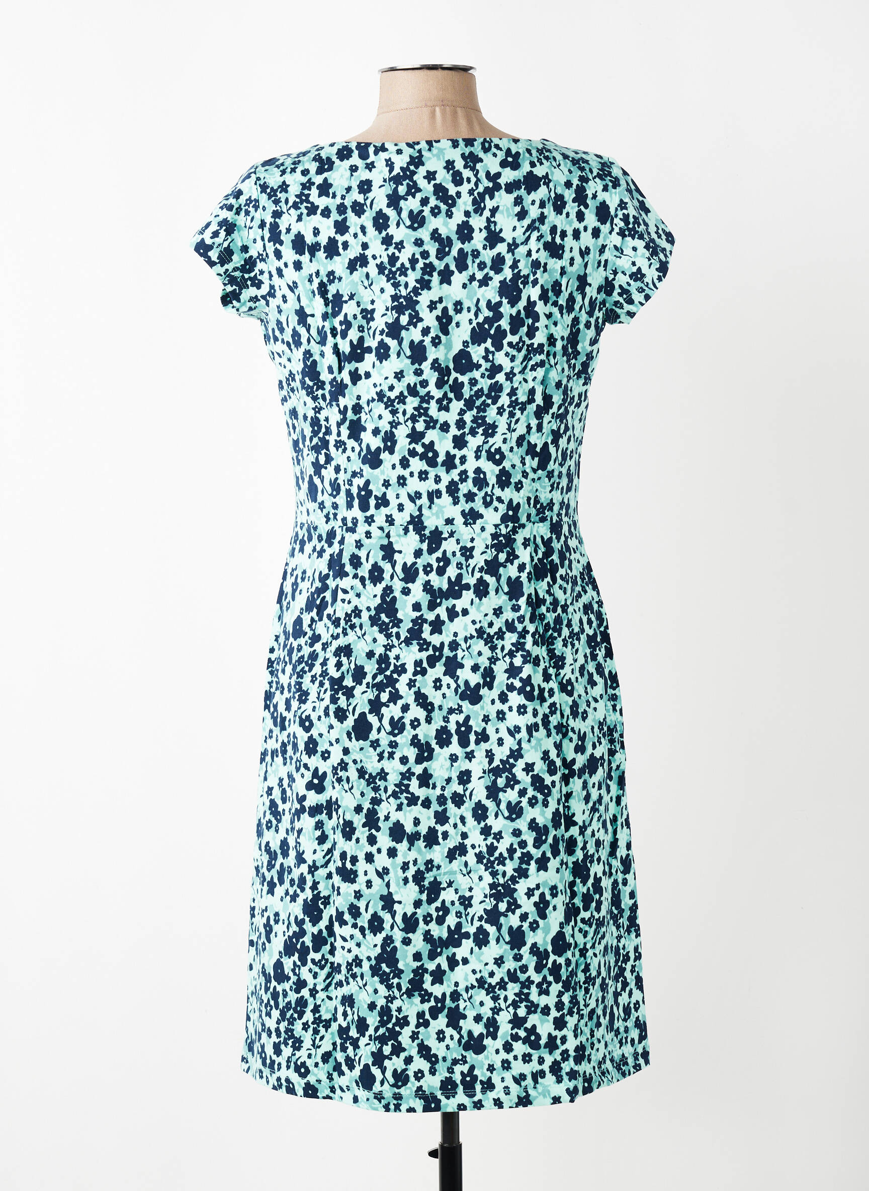 Rochie midi imprimeu floral mâneci scurte verde LILY & ME femeie