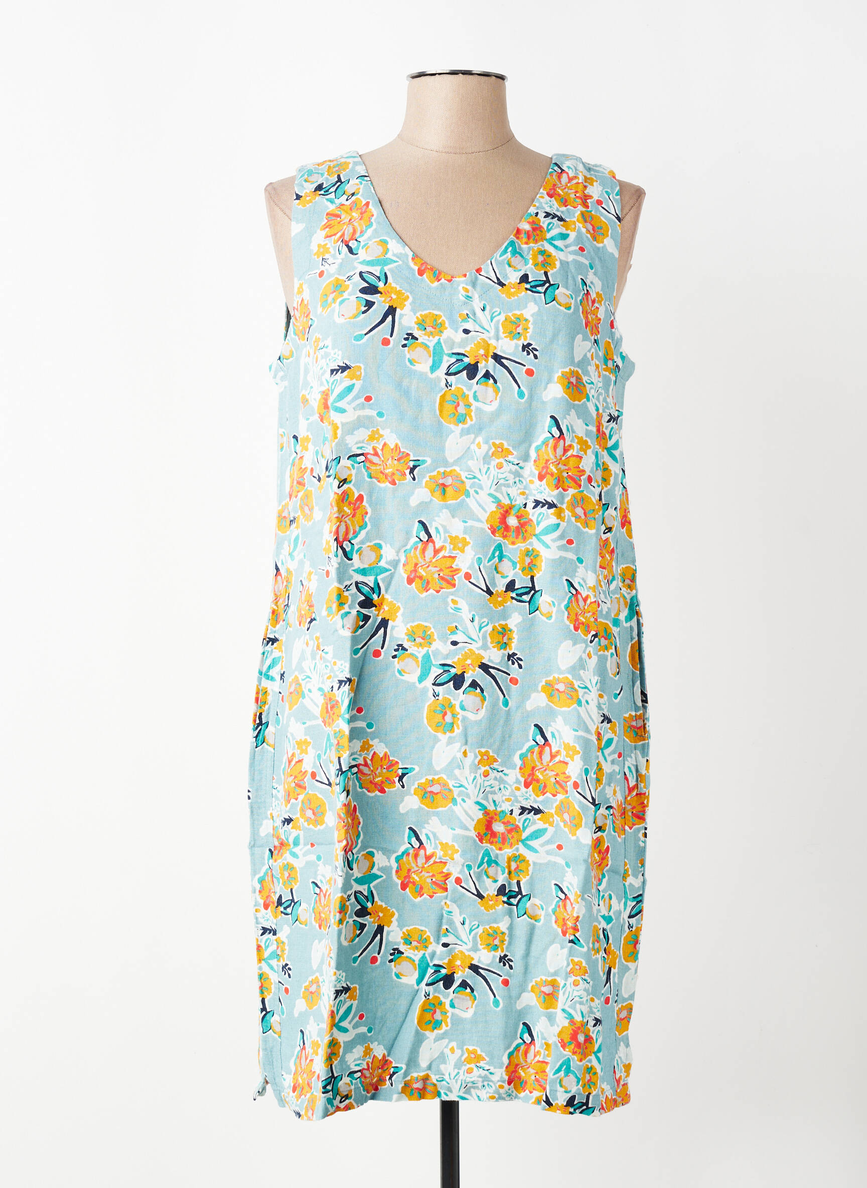 Rochie midi imprimeu floral fără mâneci albastru LILY & ME femeie