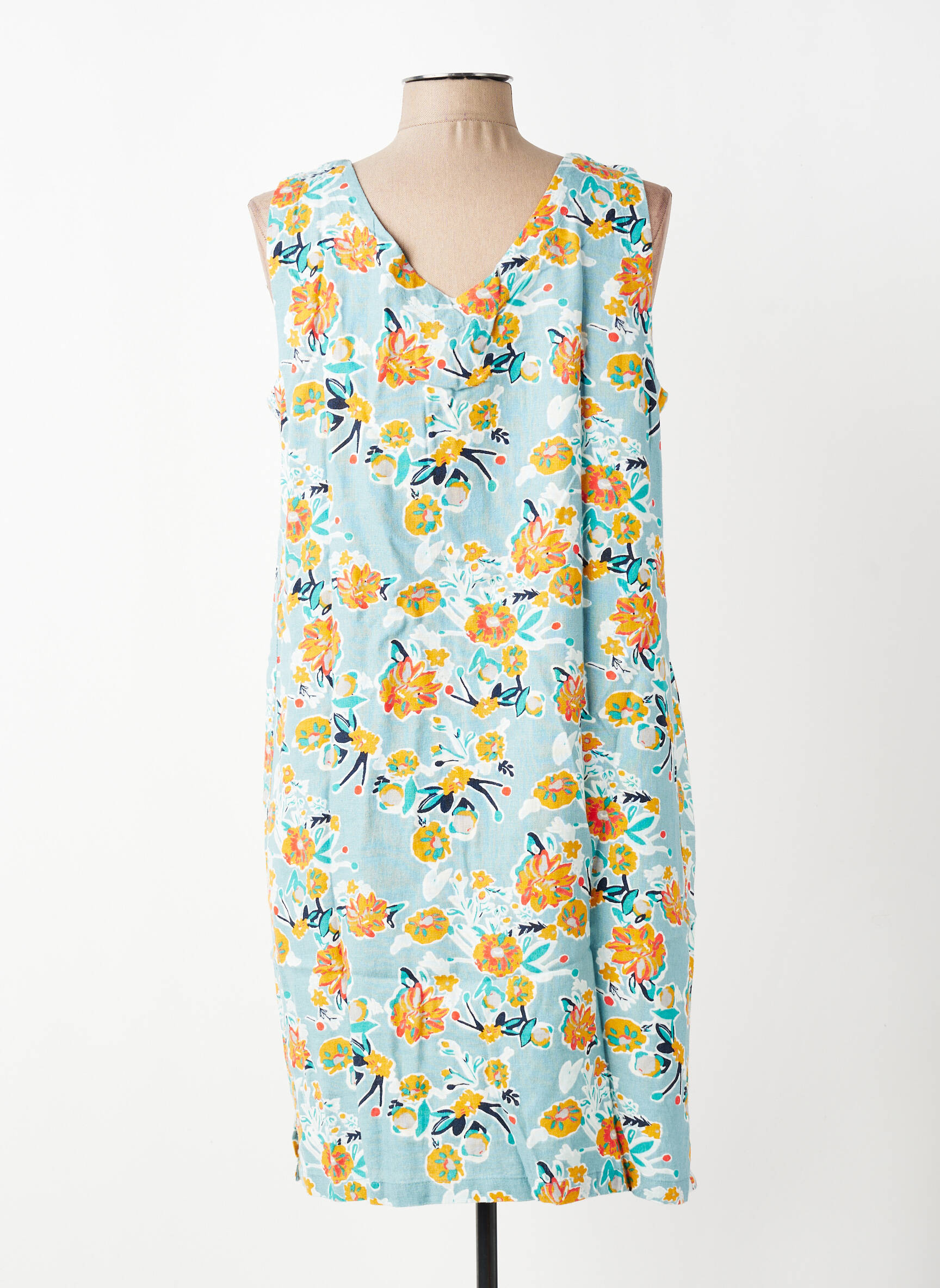 Rochie midi imprimeu floral fără mâneci albastru LILY & ME femeie