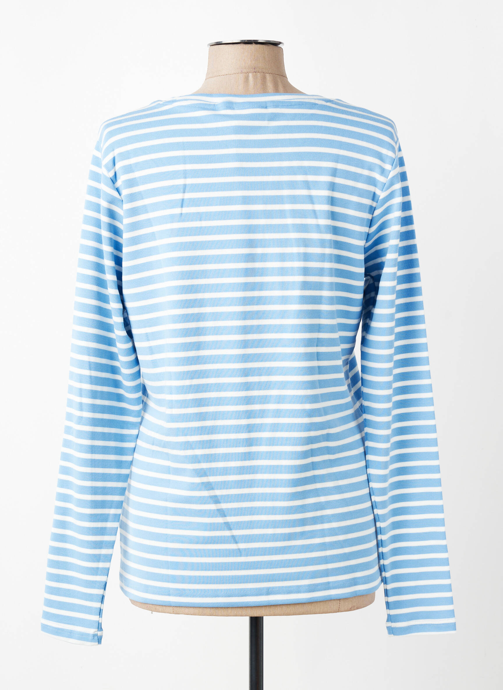 Tricou mâneci lungi mâneci lungi albastru KAFFE femeie