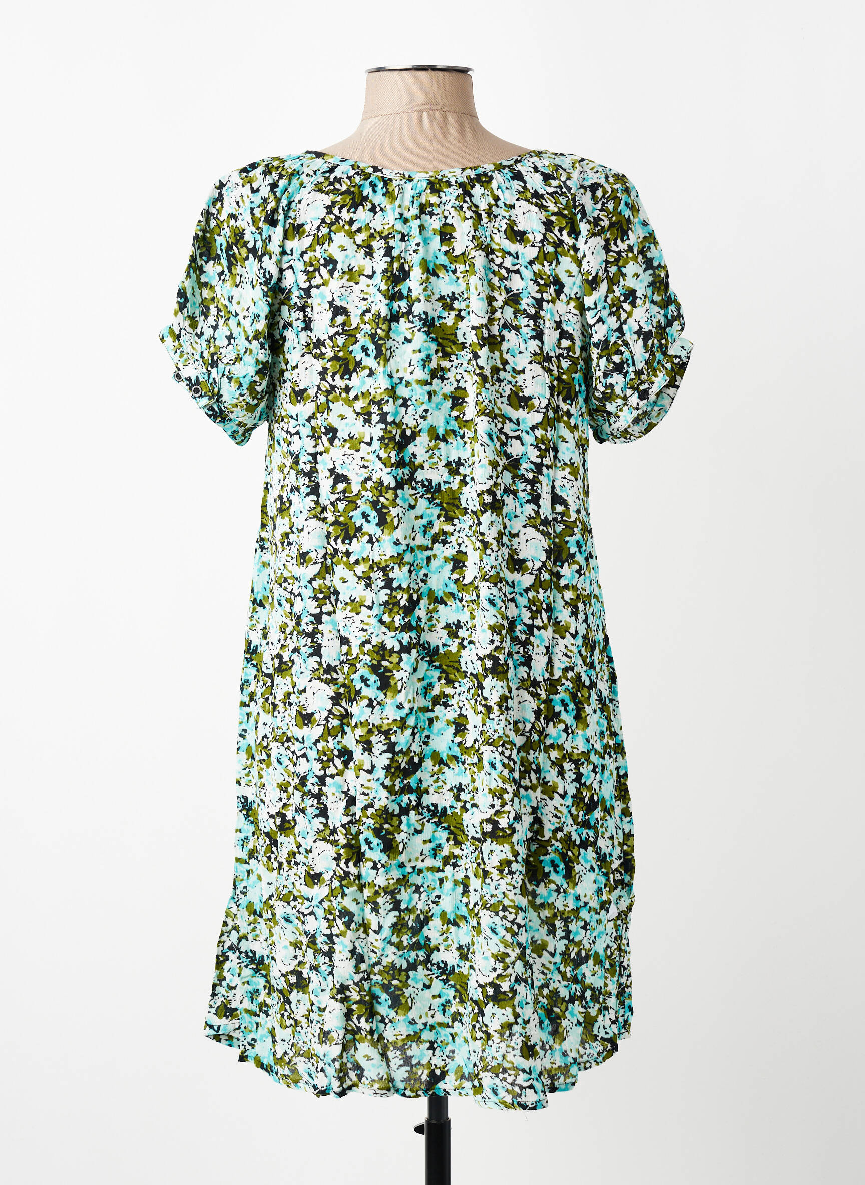 Rochie scurtă mâneci scurte mâneci scurte albastru KAFFE femeie