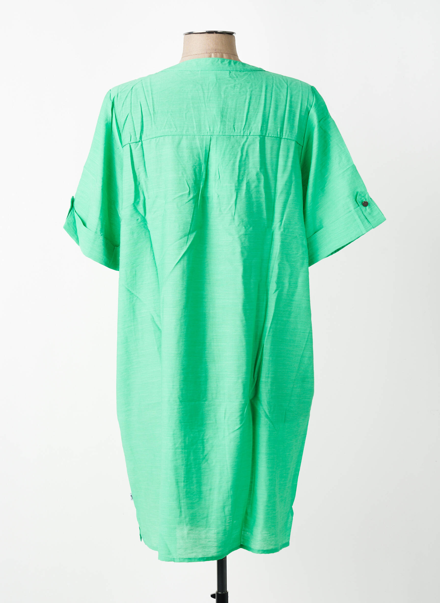 Rochie scurtă mâneci scurte mâneci scurte verde ZHENZI femeie