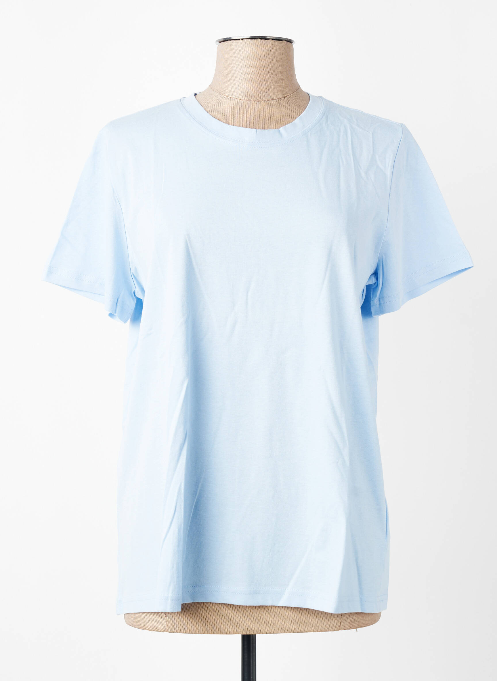 Tricou elasticitate mâneci scurte albastru KAFFE femeie