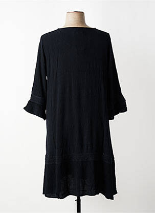 Rochie midi croială fluidă mâneci 3/4 negru ZHENZI femeie