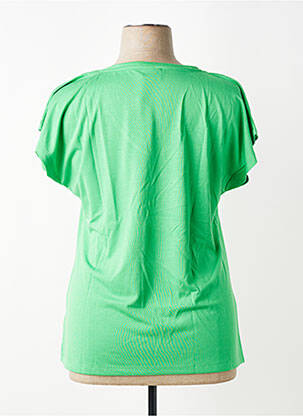 Tricou guler în v mâneci scurte verde KAFFE femeie