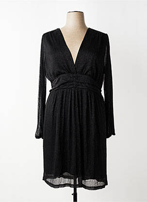 Rochie midi țesătură crep mâneci lungi negru MAELLE femeie