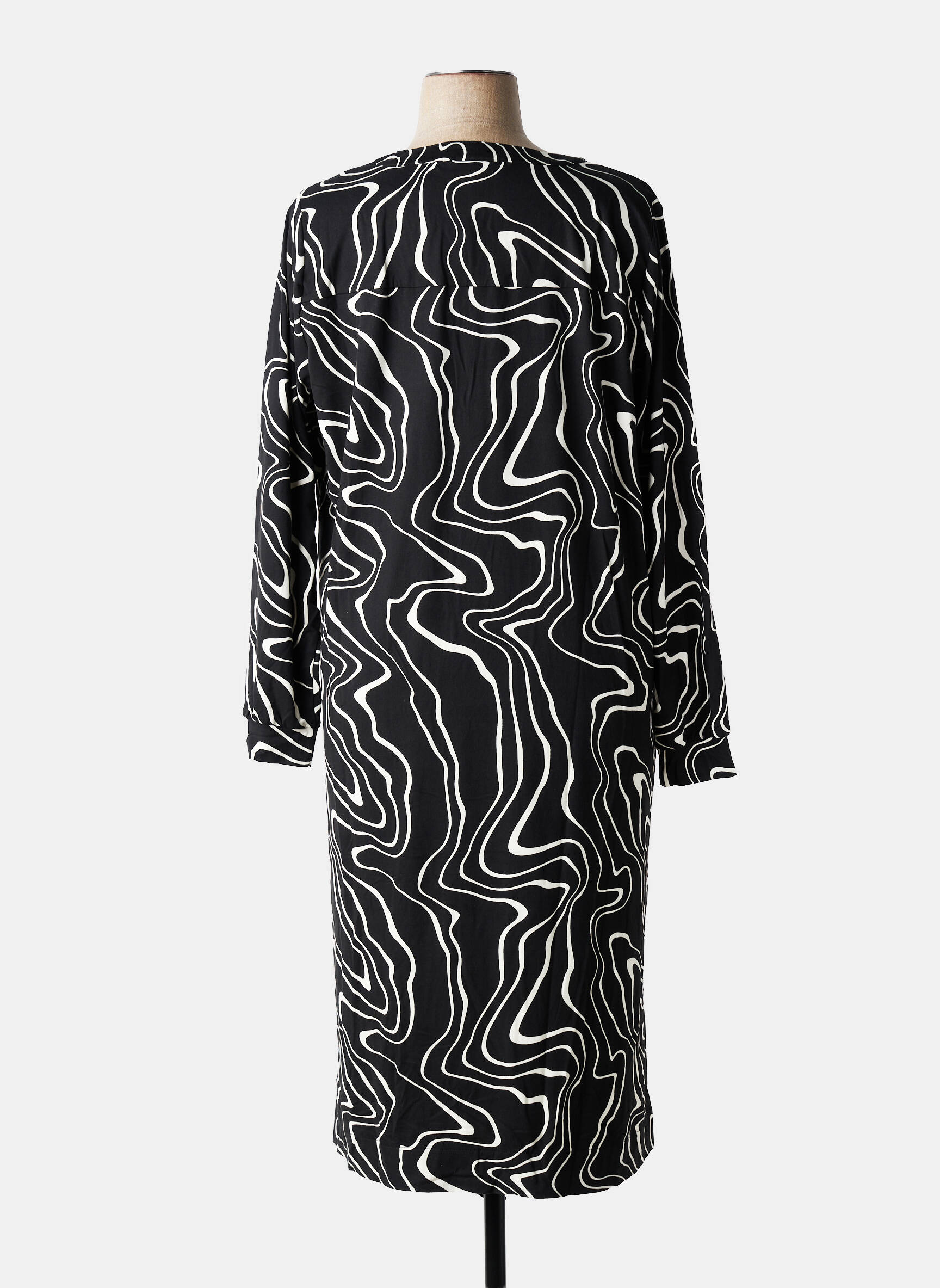 Rochie lungă mâneci lungi mâneci lungi negru ZHENZI femeie