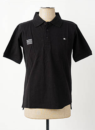 Polo croială dreaptă mâneci scurte negru GWEN & BLACK bărbat
