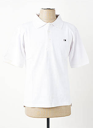 Polo croială dreaptă mâneci scurte alb GWEN & BLACK bărbat