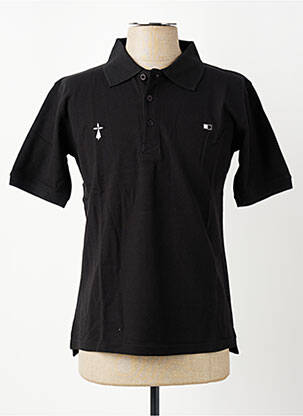 Polo croială dreaptă mâneci scurte negru GWEN & BLACK bărbat