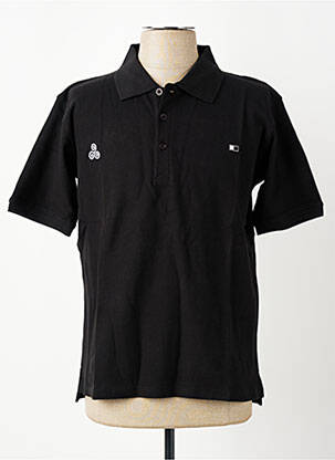 Polo croială dreaptă mâneci scurte negru GWEN & BLACK bărbat