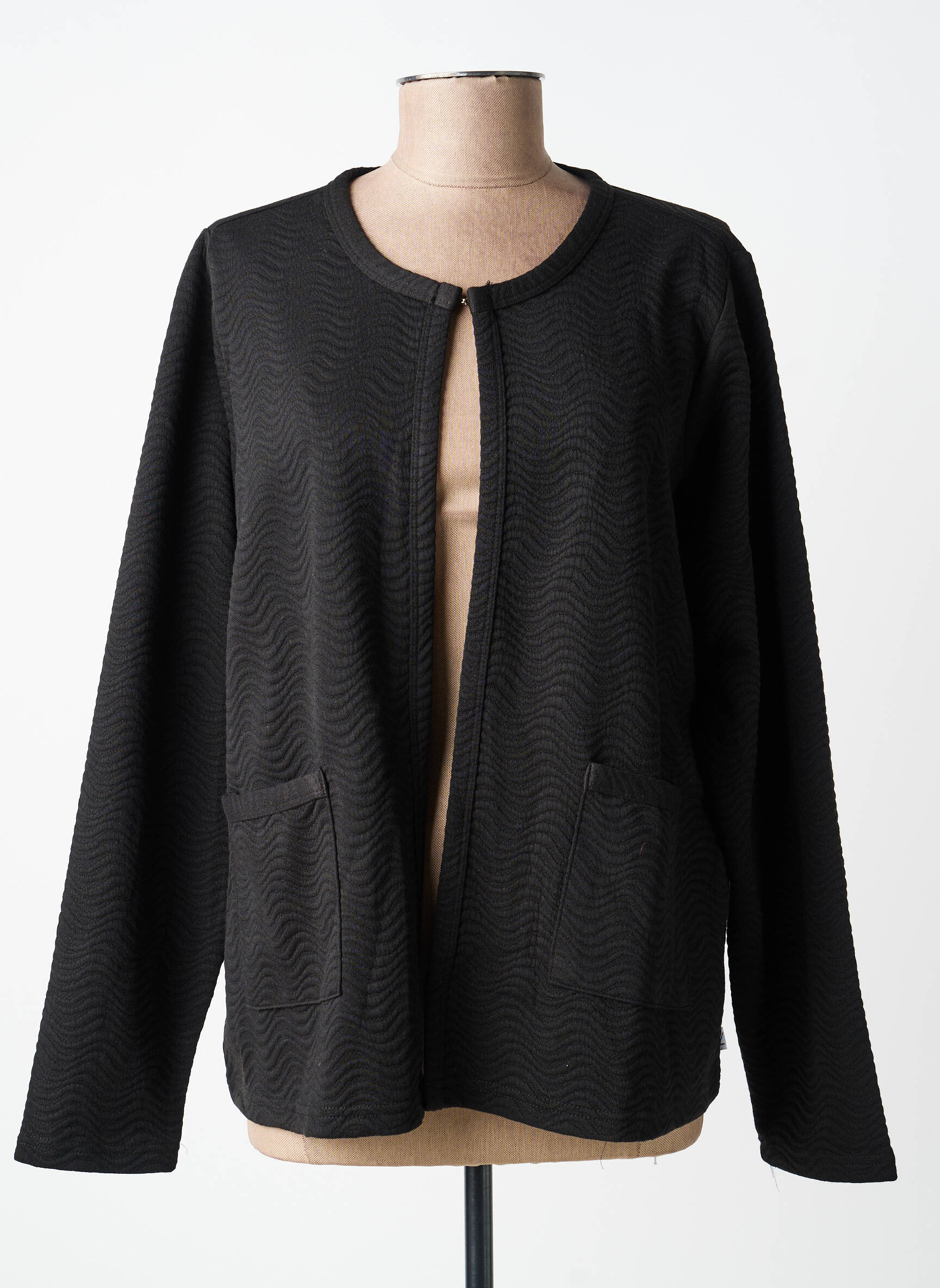 Jachete casual guler rotund negru ZHENZI femeie
