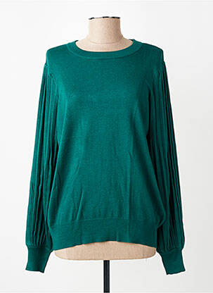 Pulover guler rotund mâneci lungi verde KAFFE femeie