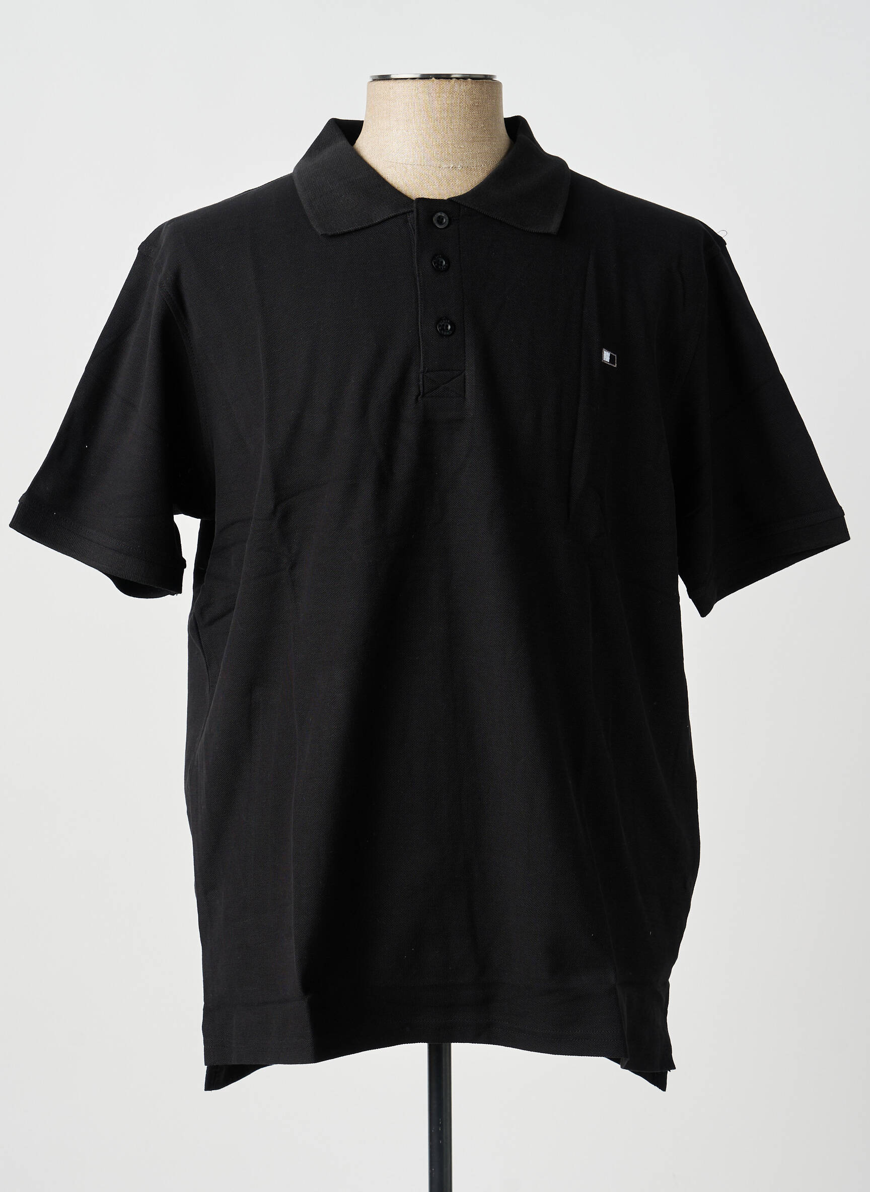 Polo croială dreaptă mâneci scurte negru GWEN & BLACK bărbat