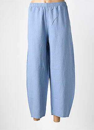 Pantalon larg țesătură poplin mărime normală albastru deschis G!OZE femeie