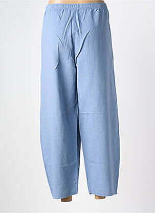 Pantalon larg țesătură poplin mărime normală albastru deschis G!OZE femeie