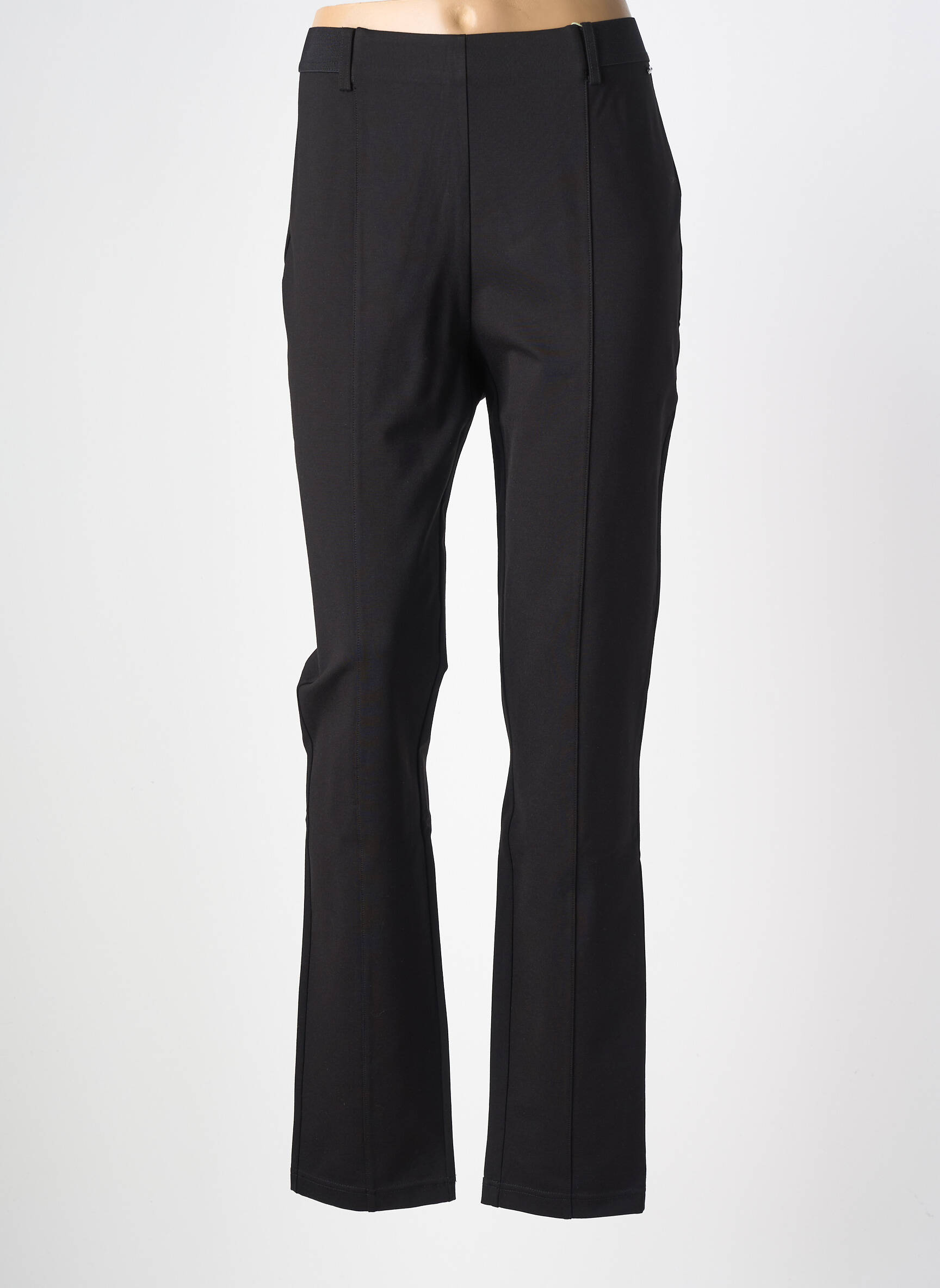 Pantalon slim talie elastică mărime normală negru DIANE LAURY femeie