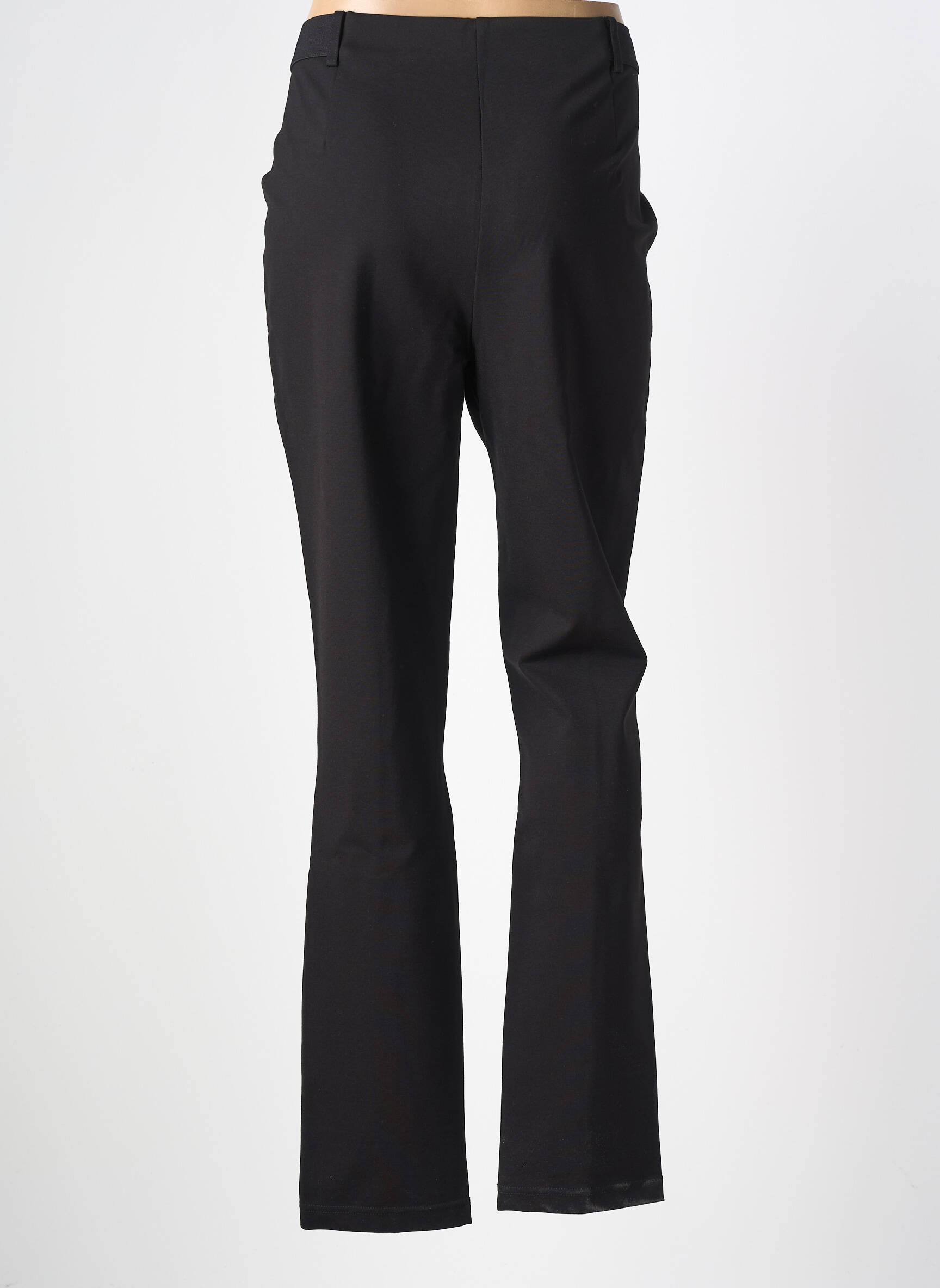 Pantalon slim talie elastică mărime normală negru DIANE LAURY femeie