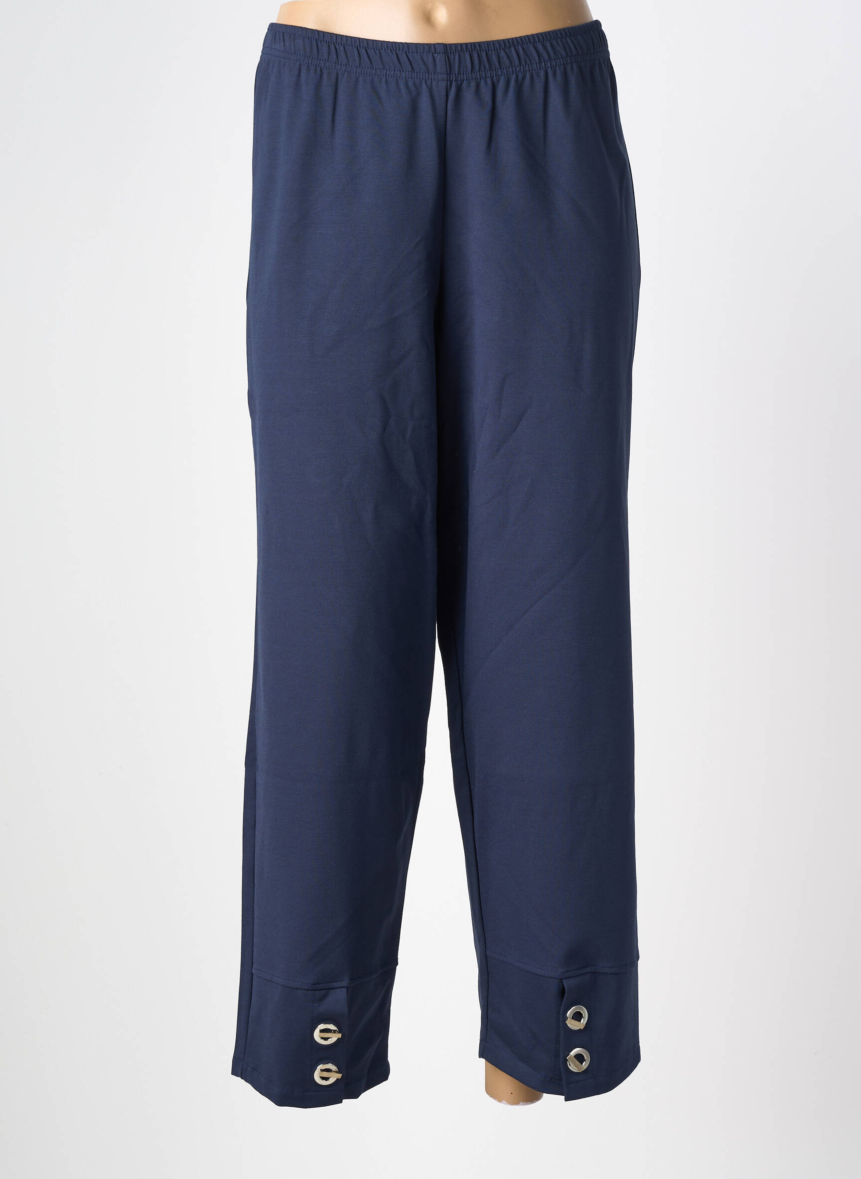 Pantalon slim talie elastică mărime normală albastru G!OZE femeie