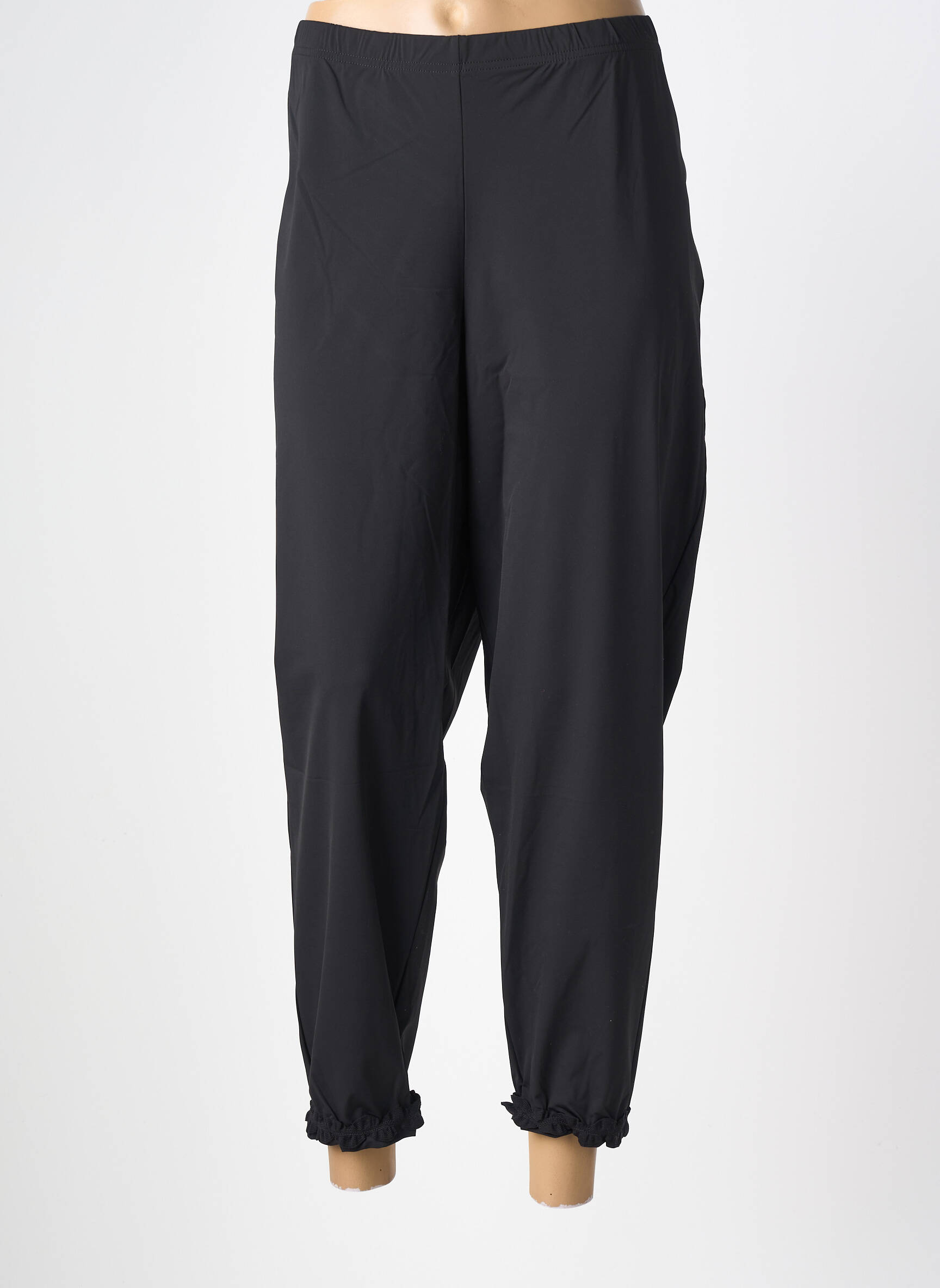 Pantalon slim talie elastică negru G!OZE femeie