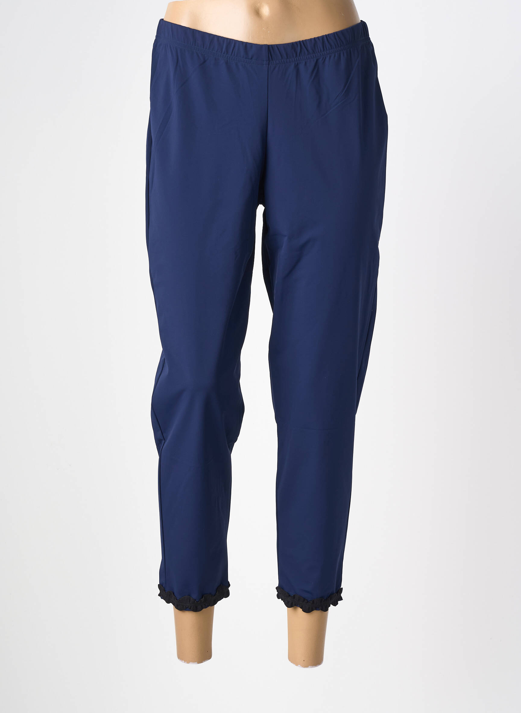 Pantalon slim talie elastică albastru G!OZE femeie