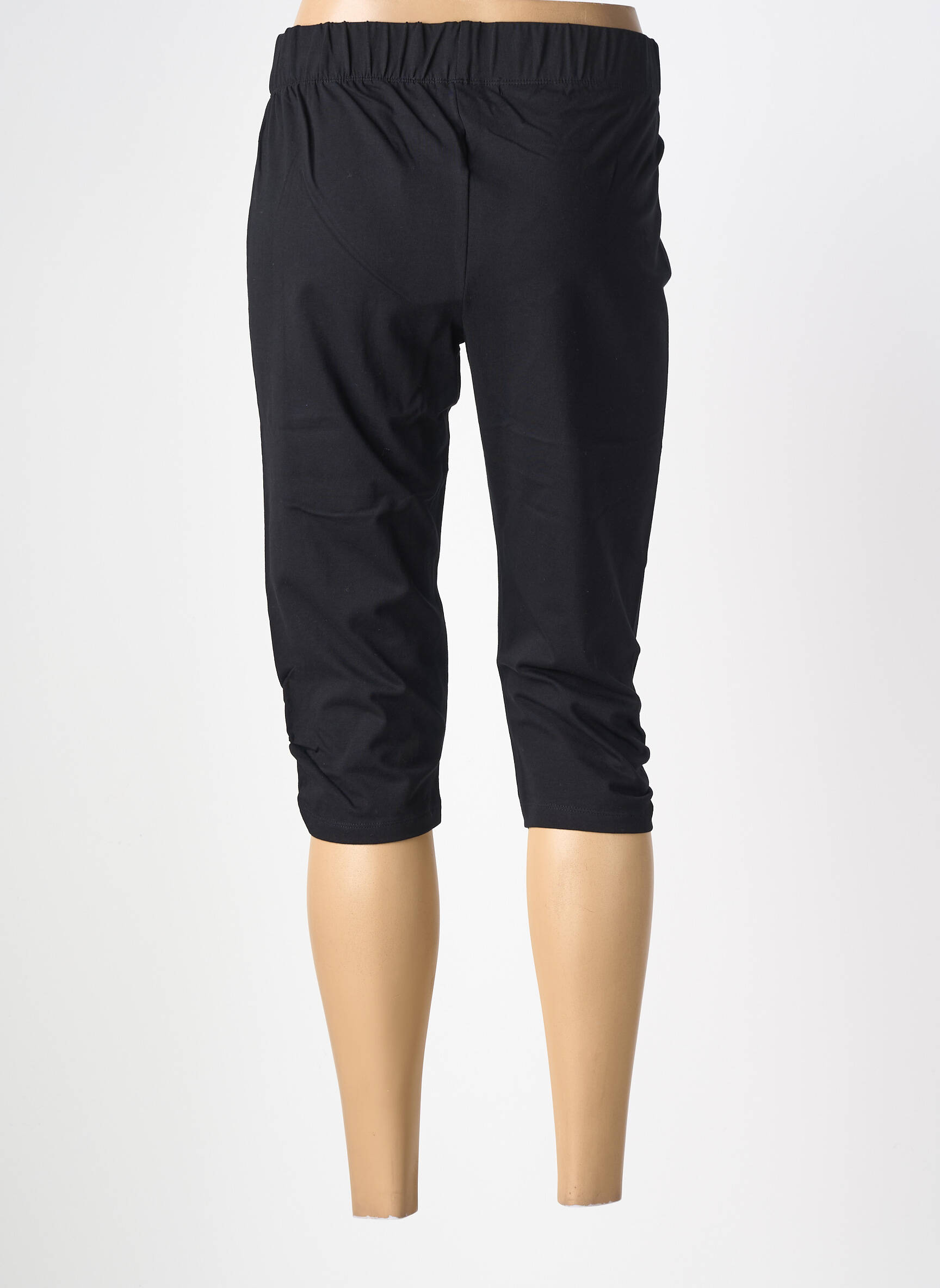 Pantalon trei sferturi elasticitate mărime normală negru ZHENZI femeie